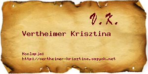Vertheimer Krisztina névjegykártya